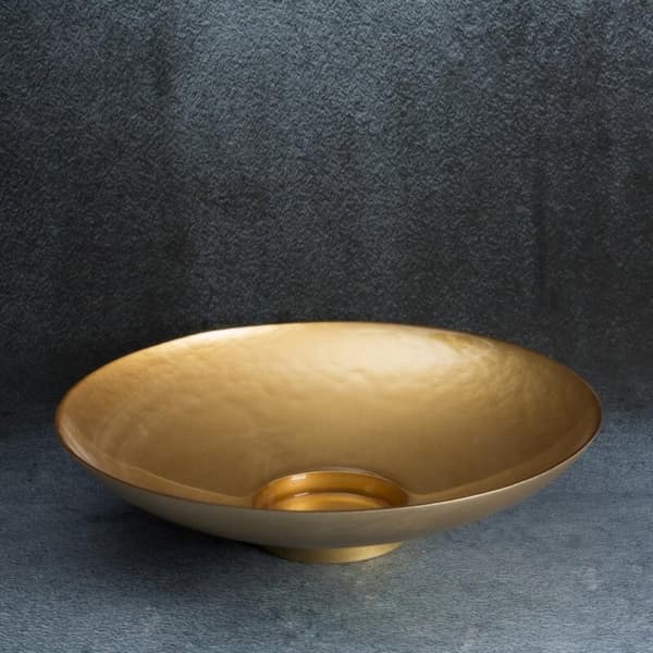 DEKORATIV SKÅL KALA FI 35 X 9 CM GULD