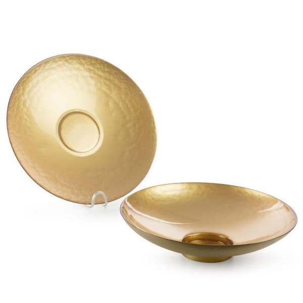 DEKORATIV SKÅL KALA FI 35 X 9 CM GULD