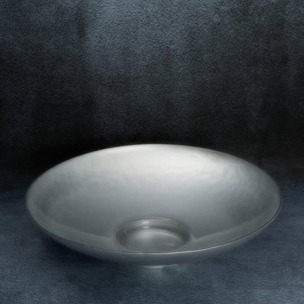 DEKORATIV GLASSKÅL KALA FI 35 X 9 CM SILVER