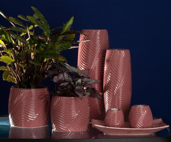DEKORATIV PLATTA SENA 35 X 20 X 6 CM ROSA