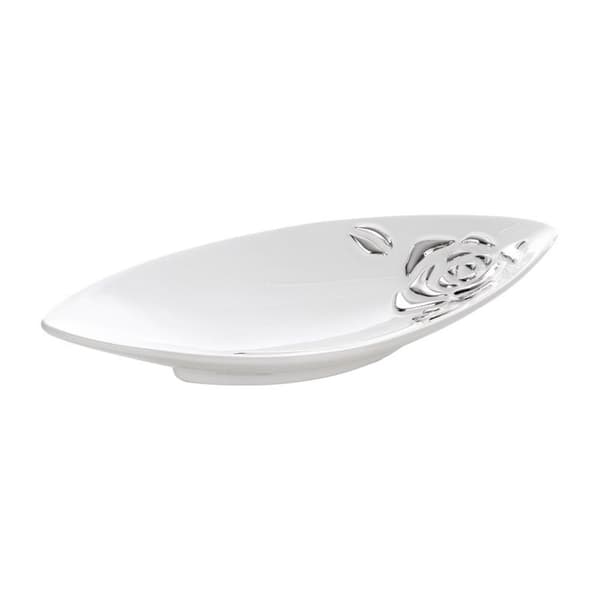 DEKORATIV PLADE FLORESA (01) 31 X 14 X 5 CM HVID