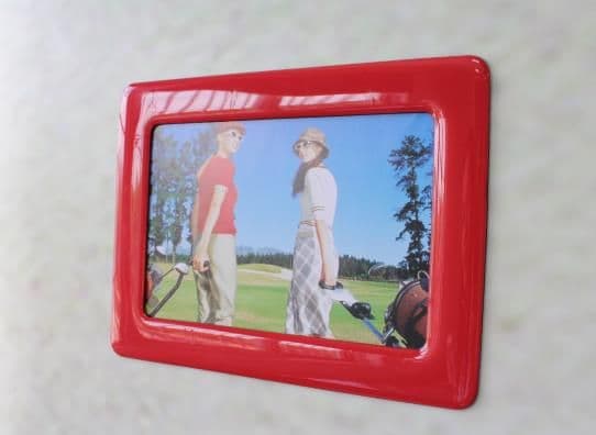 Magnetisk selvklæbende ramme størrelse 12,3x8,1cm - rød