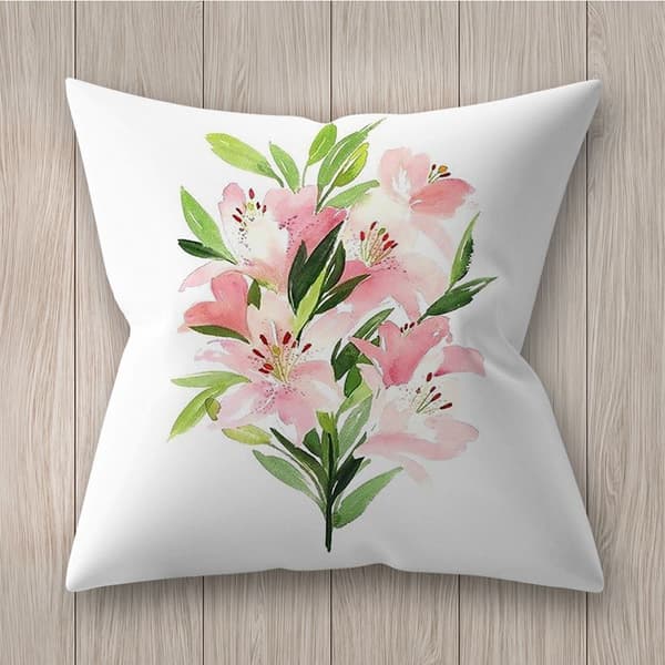 Dekorativt blommigt örngott - mönster VI