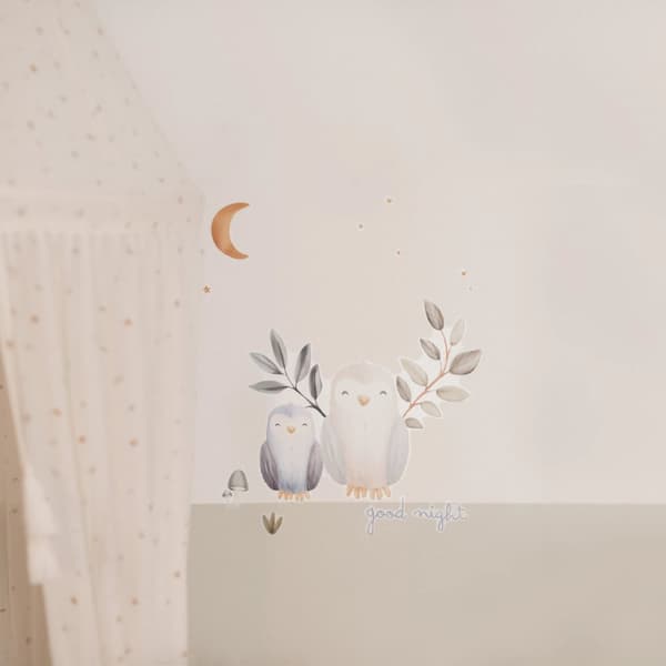 Little Dutch - Wallstickers Skovvenner Godnat - 45x40cm