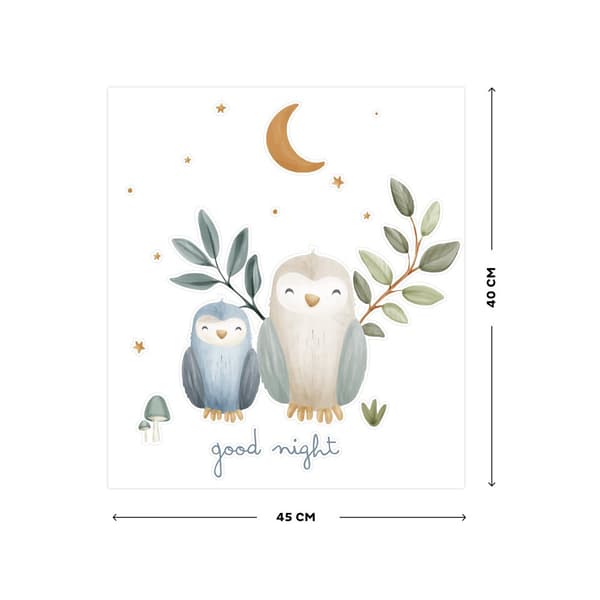 Little Dutch - Wallstickers Skovvenner Godnat - 45x40cm