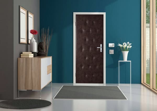 Dørbeklædning Knapper 3 Brun 95 cm
