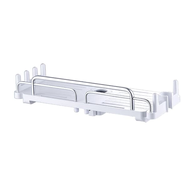 Justerbar badrumshylla i ABS och aluminium, utdragbar upp till 44 cm