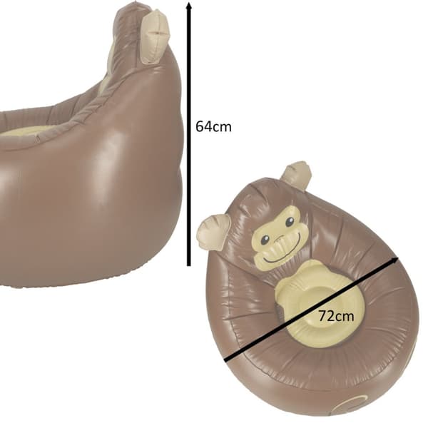 BESTWAY 75116 monkey uppblåsbar puffstol