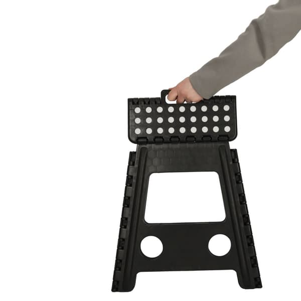 Liukumaton taitettava jakkara, 39 cm, musta