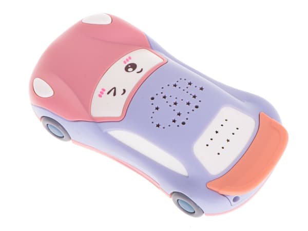 Tähtiprojektori puhelinauto vaaleanpunaisella musiikilla