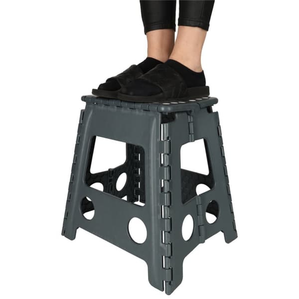 Anti-slip foldeskammel, 39 cm, mørkegrå