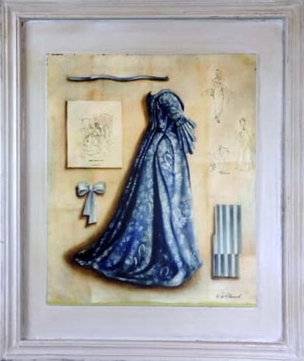Bild blå klänning 41x48 cm