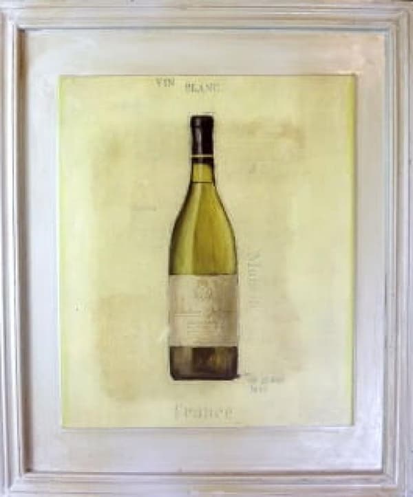Vintage hvidvinsbillede 40x50 cm i retrostil