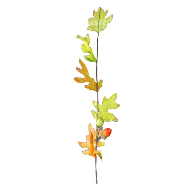 Efterårs dekorativ gren med agern, 70 cm, orange