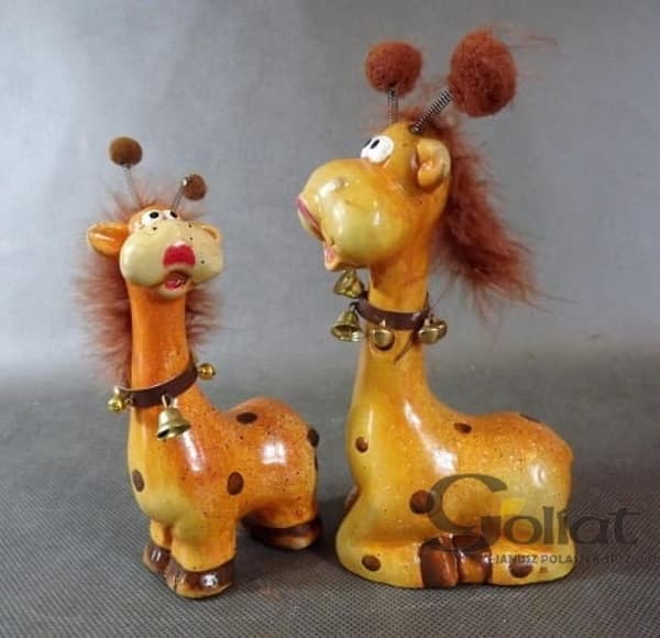 Girafffigur 19x9 cm, brun