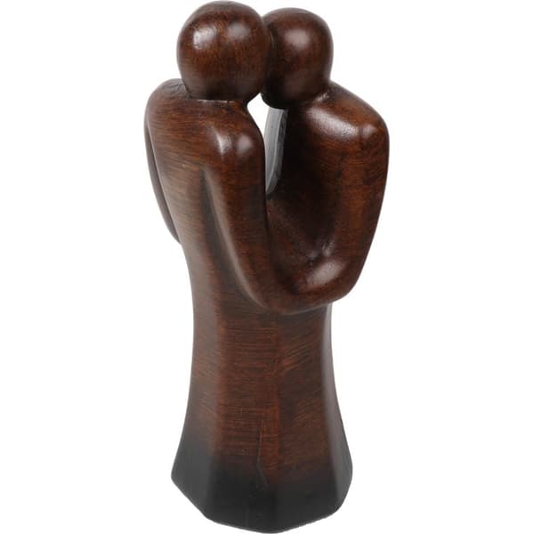 Brun keramisk dekorativ figur - par, 21x8x8 cm med skridsikre gummibånd