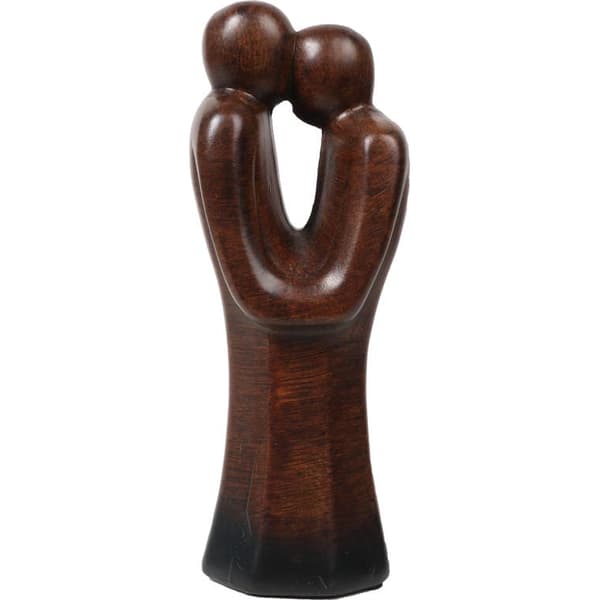 Brun keramisk dekorativ figur - par, 21x8x8 cm med skridsikre gummibånd