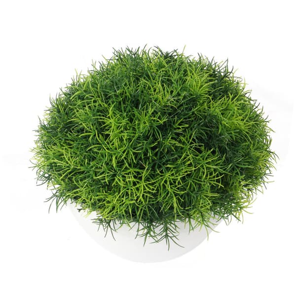 Gräsboll i vit kruka, 25 cm
