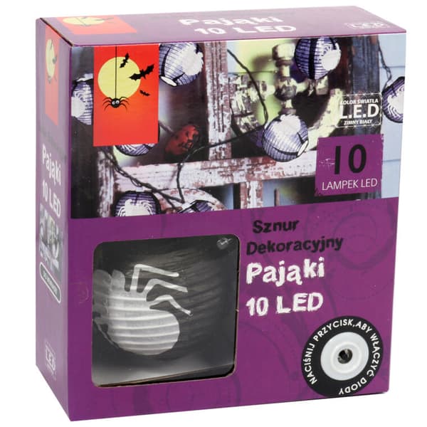 10 LED SPIDER DECORATIVE STRING LAMPOR, BATTERI DRIVA