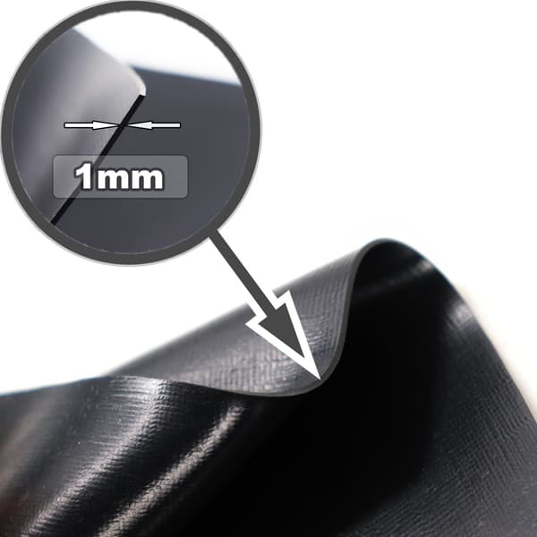 Lampin vuoraus PVC 12 m x 2 m 1,0 mm Musta Puutarhalammen vuoraus