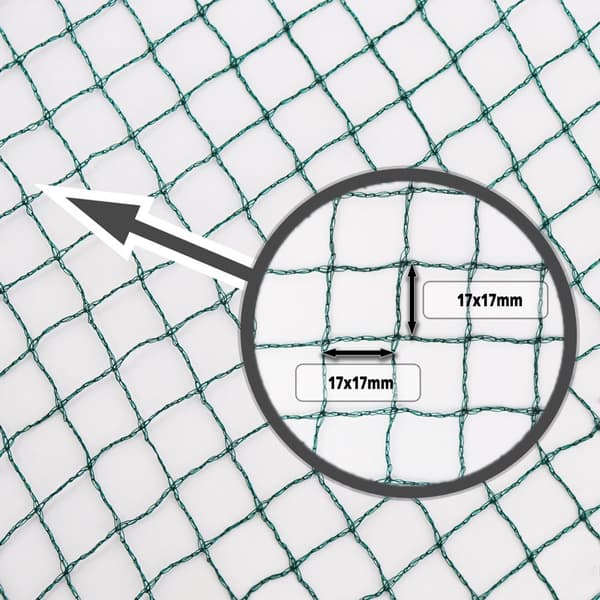 Dammnät 5 m x 8 m Hägerskydd Silonät Bladskyddsnät Fågelskyddsnät Bladnät