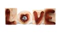 Miniatyrbild 1 av 11: Tax II - LOVE inskription i trä, inredning med en hund, härlig hylldekoration av Art-Dog