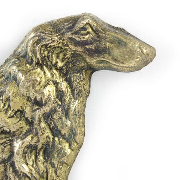 Venäläinen Borzoi, Borzoi, Barzoi - ovilevy koiralla, messinki tervetuliaistaulu, ainutlaatuinen kyltti, jossa on kirjoitus Welcome by Art-Dog