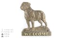 Miniatyrbillede 4 af 4: Bullmastiff, Bulmastiff - dørplade med hund, velkomstplade af messing, unikt skilt med inskriptionen Welcome by Art-Dog