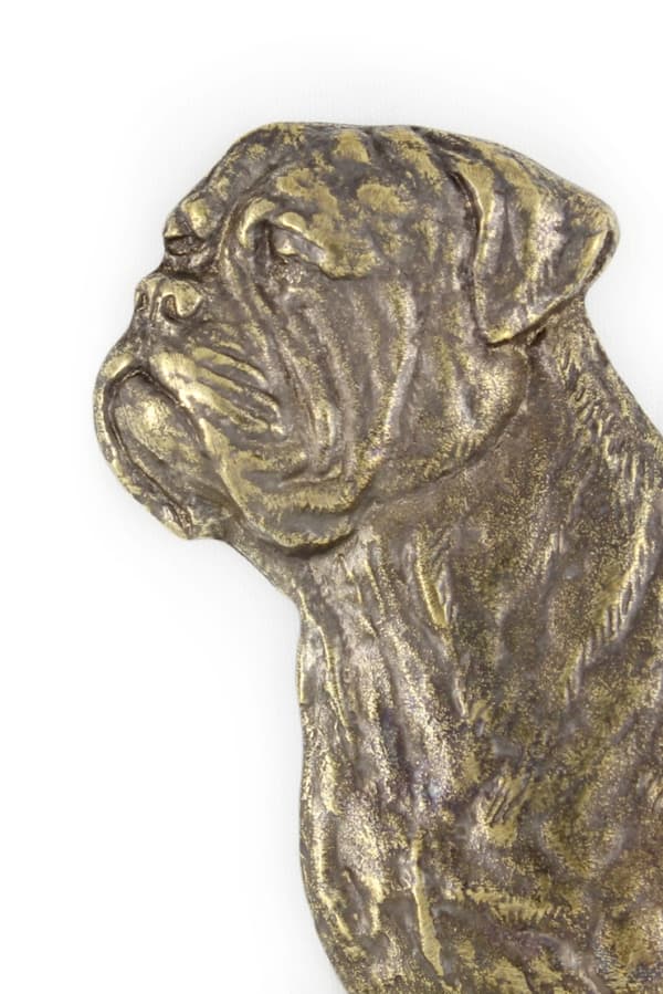 Bullmastiff, Bulmastiff - dørplade med hund, velkomstplade af messing, unikt skilt med inskriptionen Welcome by Art-Dog