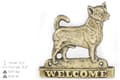 Miniatyrbillede 4 af 4: Korthåret Chihuahua - dørplade med hund, velkomstplade af messing, unikt skilt med inskriptionen Welcome by Art-Dog