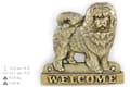 Miniatyrbillede 4 af 4: Chow Chow - dørplade med hund, velkomstplade af messing, unikt skilt med inskriptionen Welcome by Art-Dog