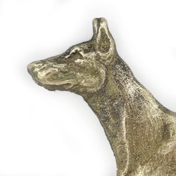 Doberman, Dobermann - dørplade med hund, velkomstplade af messing, unikt skilt med inskriptionen Welcome by Art-Dog
