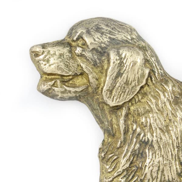 Golden Retriever - dörrskylt med hund, välkomstplakett i mässing, unik skylt med inskriptionen Welcome by Art-Dog