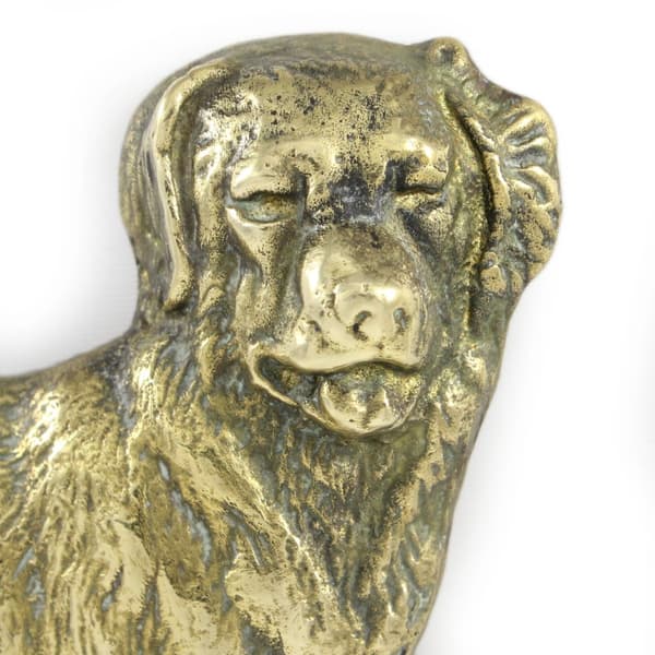 Hovawart - ovilevy koiralla, messinkinen tervetuliaiskyltti, ainutlaatuinen kyltti, jossa on merkintä Welcome by Art-Dog