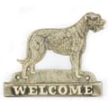Pikkukuva 1 / 4: Irlanninsusikoira, Irlanninsusikoira - ovilevy koiralla, messinkinen tervetulokyltti, ainutlaatuinen kyltti, jossa on kirjoitus Welcome by Art-Dog