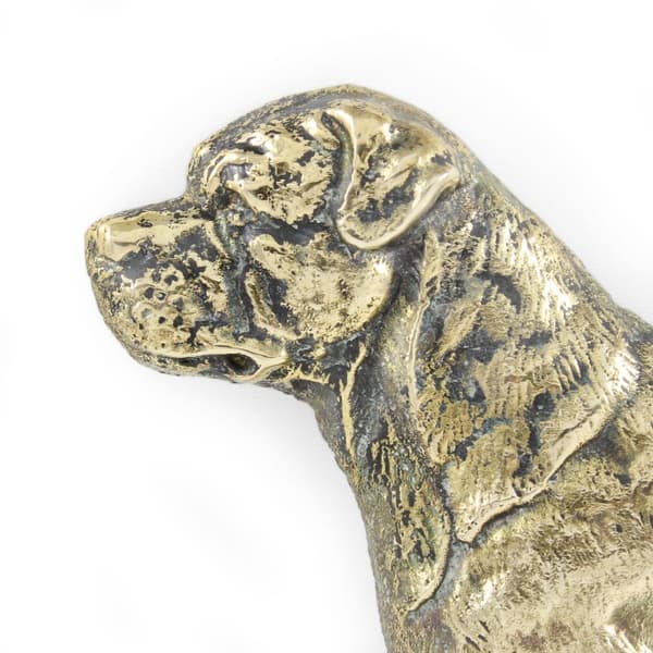 Rottweiler - ovilevy koiralla, messinkinen tervetuliaiskyltti, ainutlaatuinen kyltti, jossa on merkintä Welcome by Art-Dog