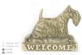Pikkukuva 4 / 4: Skotlanninterrieri, aberdeenterrieri - ovilevy koiralla, messinki tervetuliaistaulu, ainutlaatuinen kyltti, jossa on kirjoitus Welcome by Art-Dog