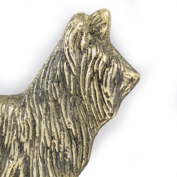 Skye Terrier - dörrskylt med en hund, välkomstplakett i mässing, unik skylt med inskriptionen Welcome by Art-Dog