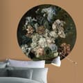 Miniatyrbillede 2 af 6: Kunst til hjemmet - Vægcirkel - Dora blomster - 100 cm i diameter
