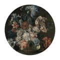 Miniatyrbillede 1 af 6: Kunst til hjemmet - Vægcirkel - Dora blomster - 100 cm i diameter
