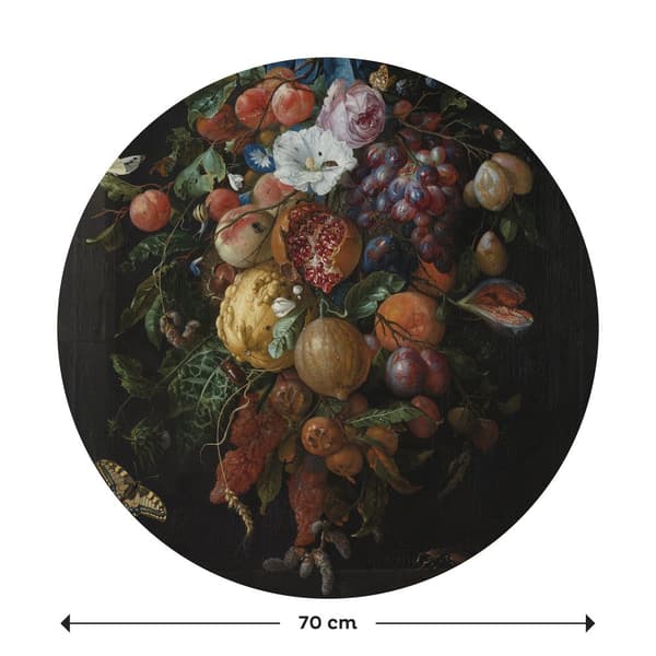 Konst för hemmet - Väggcirkel - Kärleksfull frukt - 70 cm i diameter