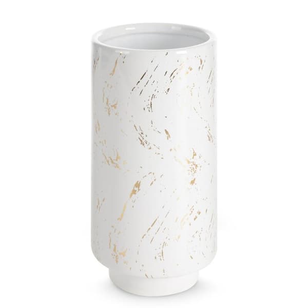 DEKORATIV VASE ARIELA FI 12 X 25 CM HVID