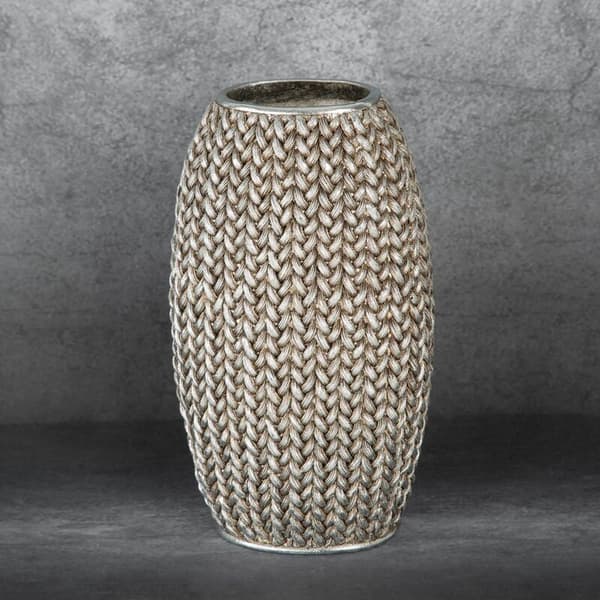 DEKORATIV VASE MOLI 16 X 12 X 27 CM SØLV