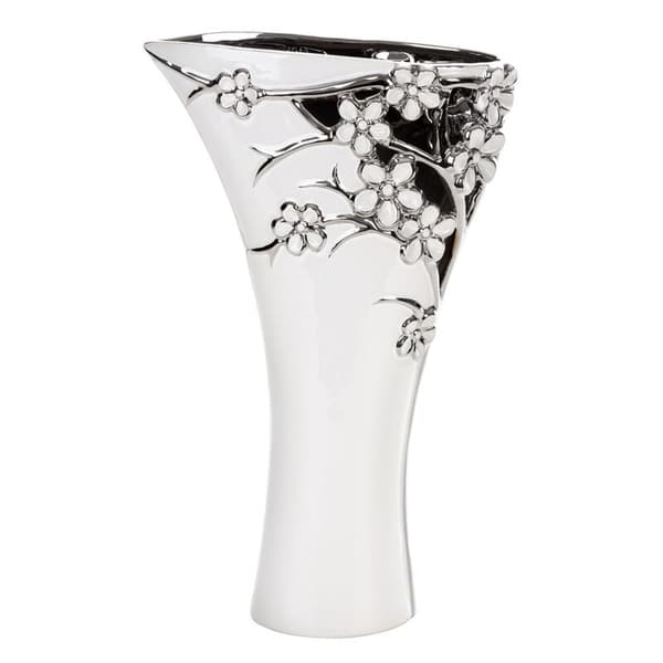 DEKORATIV VAS KARIN (01) 24 X 10 X 39 CM VIT