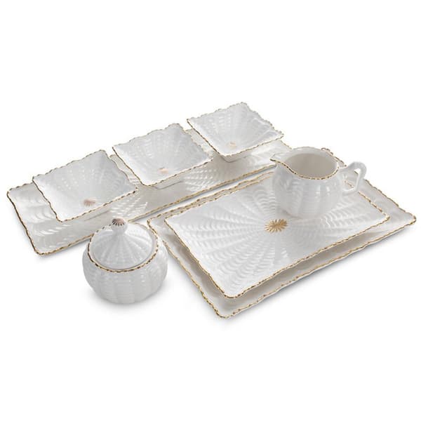DEKORATIV PLADE GAIA (03) 42 X 16 X 2 CM CREME