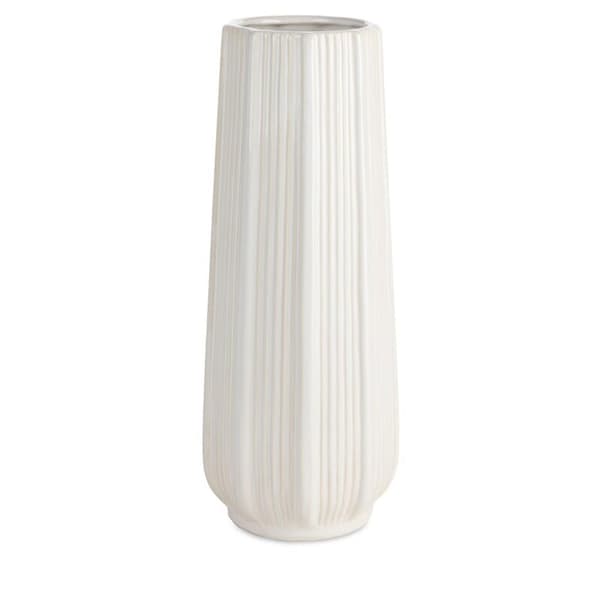 DEKORATIV VASEGARET (03) 15 X 15 X 38 CM CREME