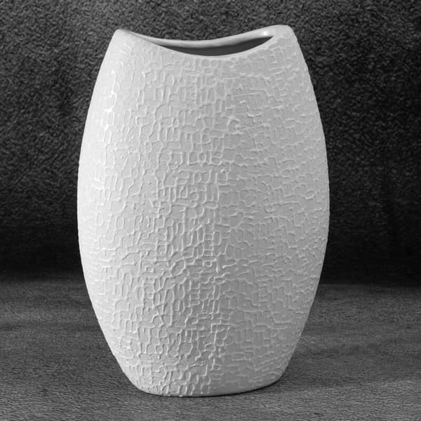 DEKORATIV VASE RISO 18 X 9 X 26 CM HVID