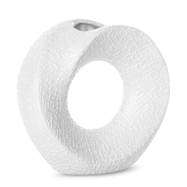DEKORATIV VASE RISO 19 X 7 X 18 CM HVID