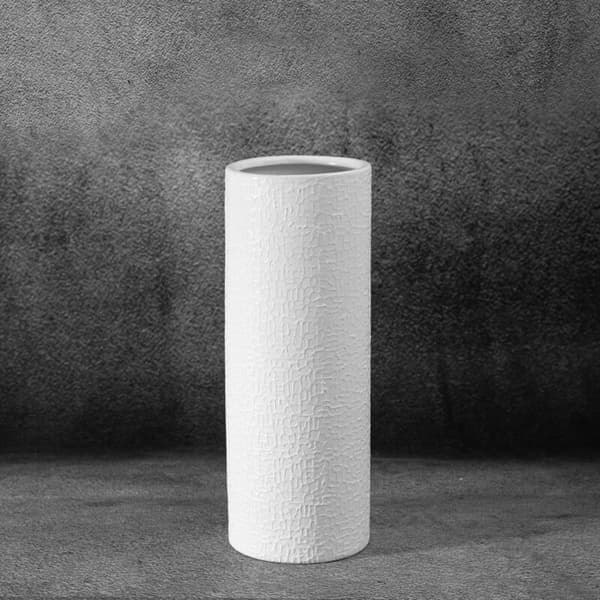 DEKORATIV VAS RISO FI 11 X 30 CM VIT