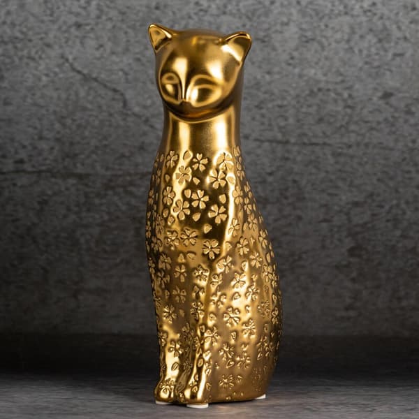DEKORATIV FIGURIN KITY (01) 9 X 11 X 27 CM GULD